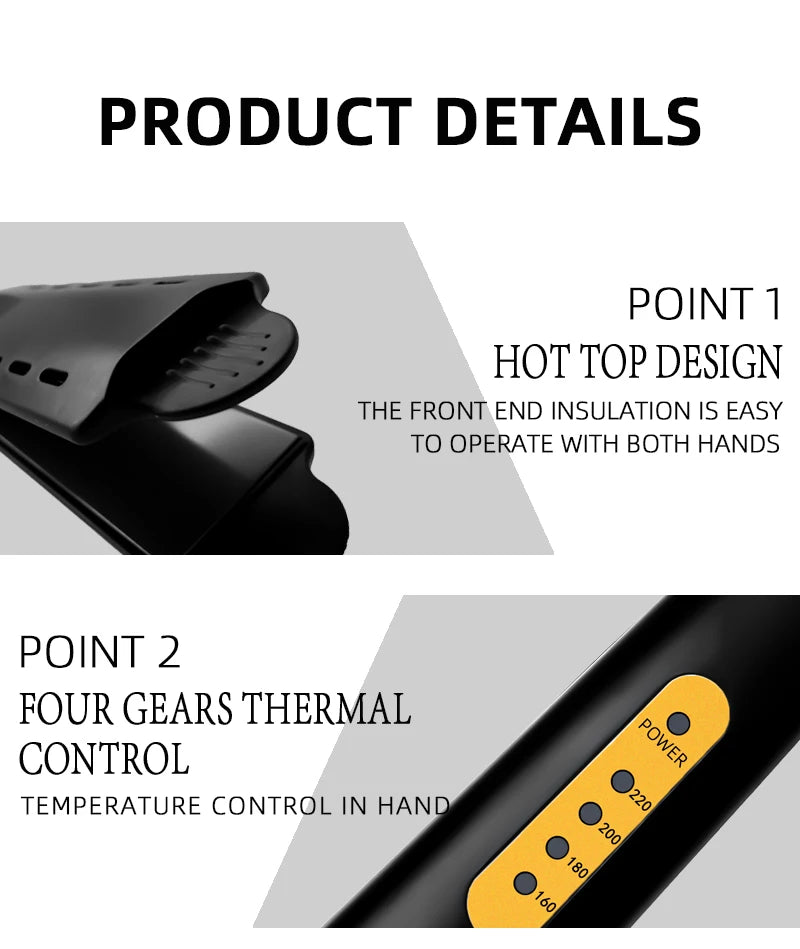 Hair Straightener Four-Gear Temperature Adjustment Ceramic