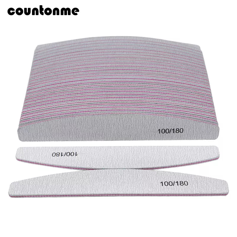 10Pcs 100/180 Nail File Sanding Polishing Buffer Block