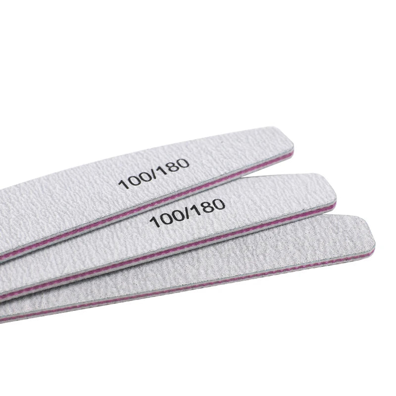 10Pcs 100/180 Nail File Sanding Polishing Buffer Block