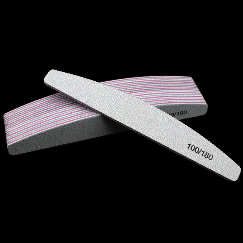 10Pcs 100/180 Nail File Sanding Polishing Buffer Block