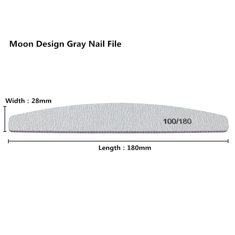 10Pcs 100/180 Nail File Sanding Polishing Buffer Block