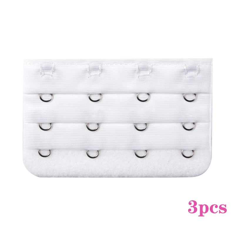 3PCS Bra Extension Lingerie Strap Extender Replacement With 2 Hooks Lengthened