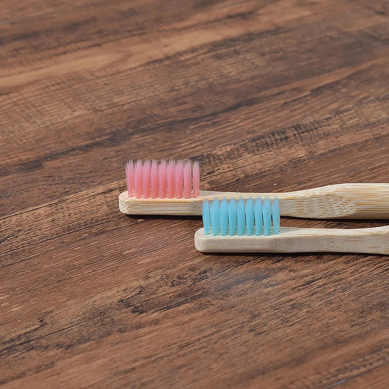 5Pack Adult Bamboo Toothbrush Medium Bristles Eco Friendly