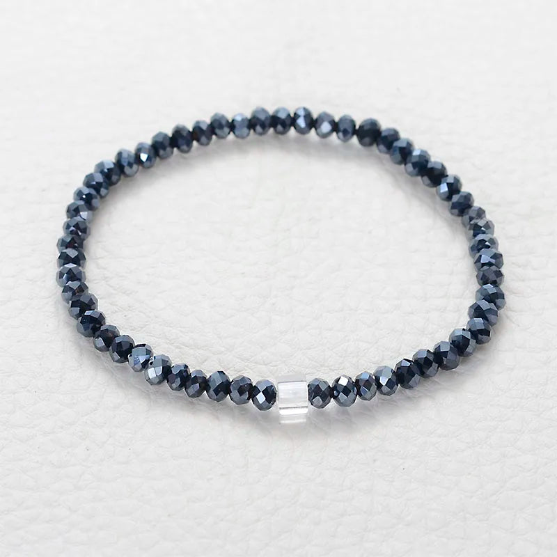 Miasol Colorful New Arrived Style Glass Crystal Beaded Rope Distance Bracelet