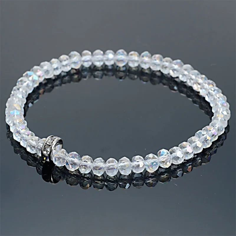 Miasol Colorful New Arrived Style Glass Crystal Beaded Rope Distance Bracelet
