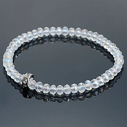 Miasol Colorful New Arrived Style Glass Crystal Beaded Rope Distance Bracelet