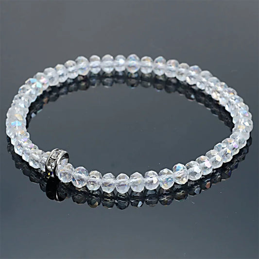 Miasol Colorful New Arrived Style Glass Crystal Beaded Rope Distance Bracelet