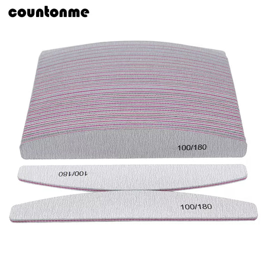 10Pcs 100/180 Nail File Sanding Polishing Buffer Block
