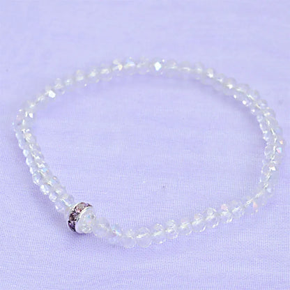 Miasol Colorful New Arrived Style Glass Crystal Beaded Rope Distance Bracelet