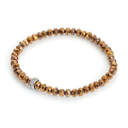 Miasol Colorful New Arrived Style Glass Crystal Beaded Rope Distance Bracelet