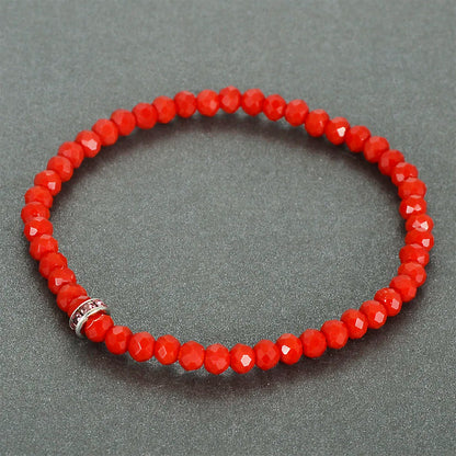 Miasol Colorful New Arrived Style Glass Crystal Beaded Rope Distance Bracelet