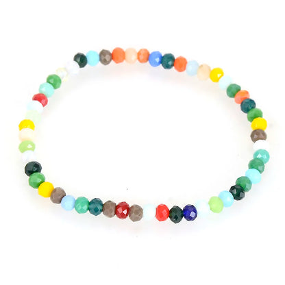 Miasol Colorful New Arrived Style Glass Crystal Beaded Rope Distance Bracelet