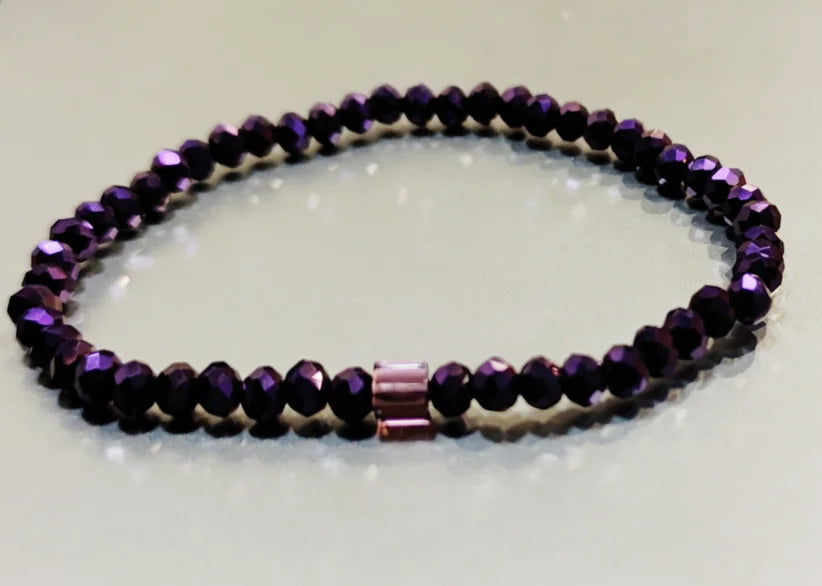 Miasol Colorful New Arrived Style Glass Crystal Beaded Rope Distance Bracelet