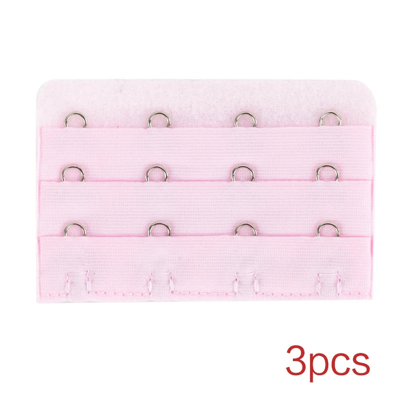 3PCS Bra Extension Lingerie Strap Extender Replacement With 2 Hooks Lengthened