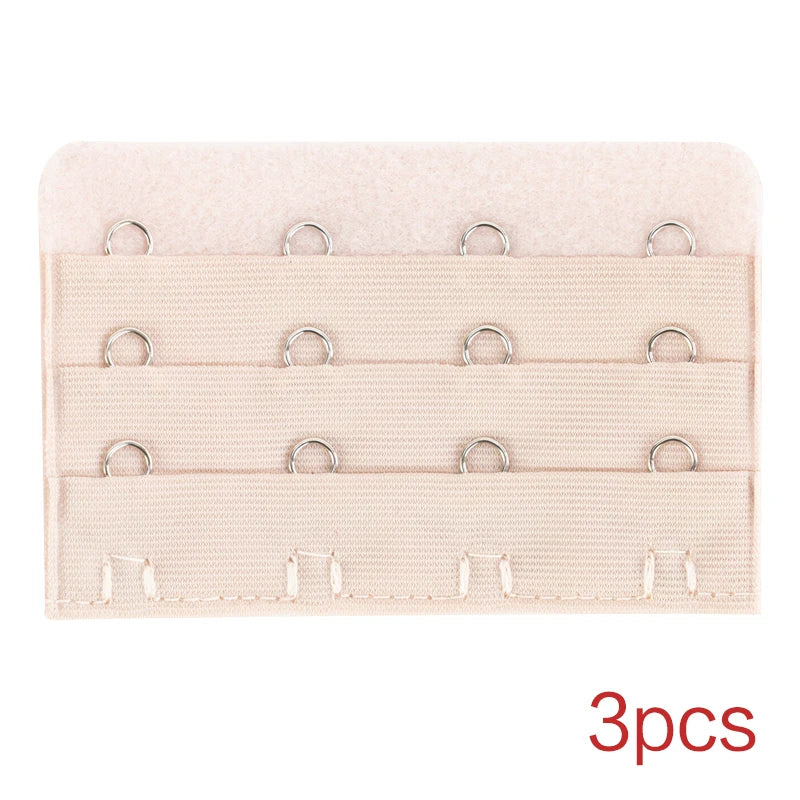 3PCS Bra Extension Lingerie Strap Extender Replacement With 2 Hooks Lengthened