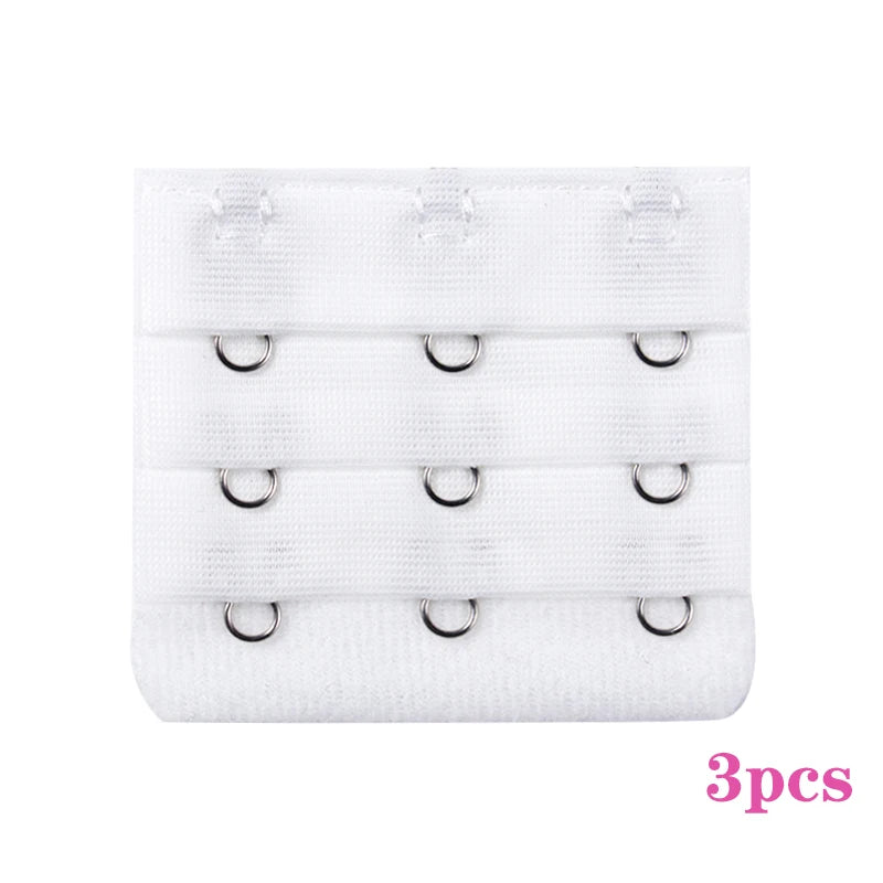 3PCS Bra Extension Lingerie Strap Extender Replacement With 2 Hooks Lengthened