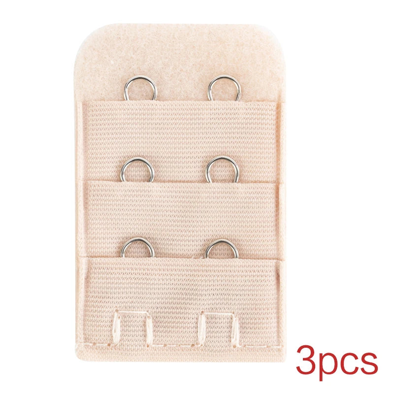 3PCS Bra Extension Lingerie Strap Extender Replacement With 2 Hooks Lengthened