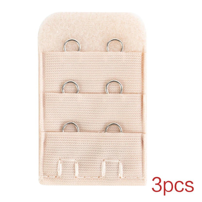 3PCS Bra Extension Lingerie Strap Extender Replacement With 2 Hooks Lengthened