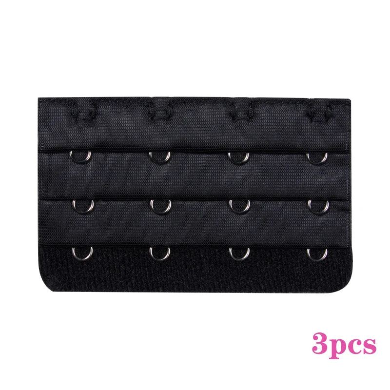 3PCS Bra Extension Lingerie Strap Extender Replacement With 2 Hooks Lengthened