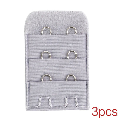 3PCS Bra Extension Lingerie Strap Extender Replacement With 2 Hooks Lengthened
