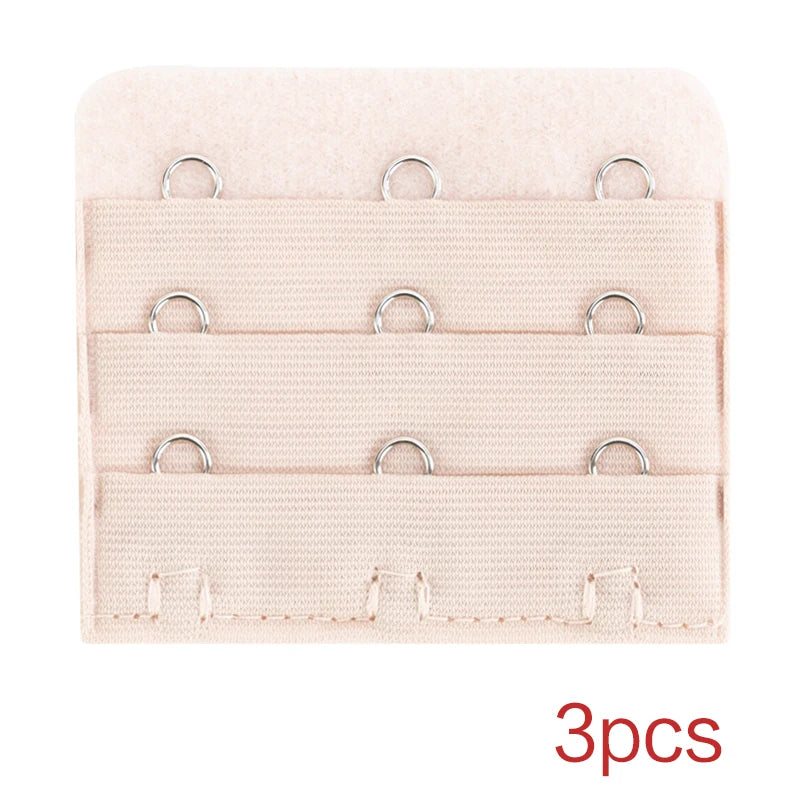 3PCS Bra Extension Lingerie Strap Extender Replacement With 2 Hooks Lengthened