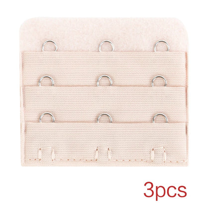 3PCS Bra Extension Lingerie Strap Extender Replacement With 2 Hooks Lengthened