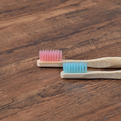 5Pack Adult Bamboo Toothbrush Medium Bristles Eco Friendly