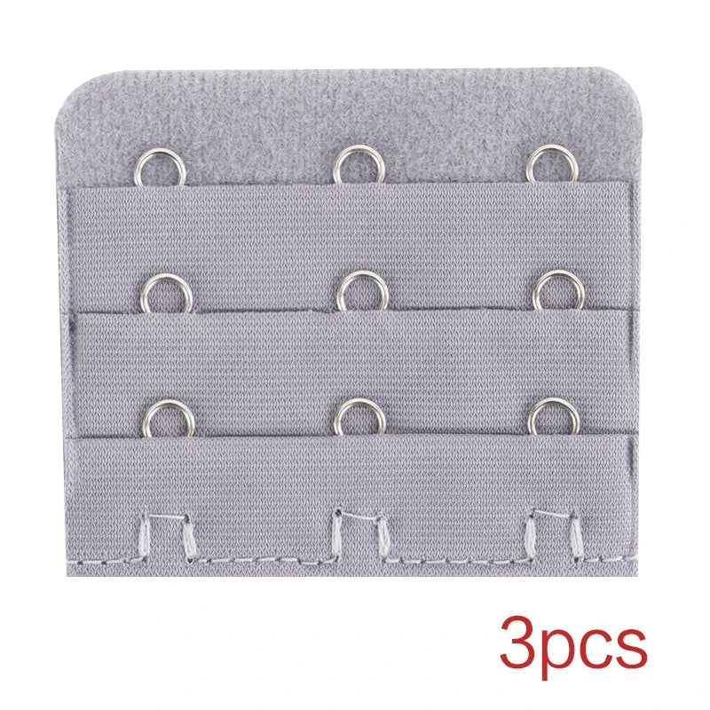 3PCS Bra Extension Lingerie Strap Extender Replacement With 2 Hooks Lengthened