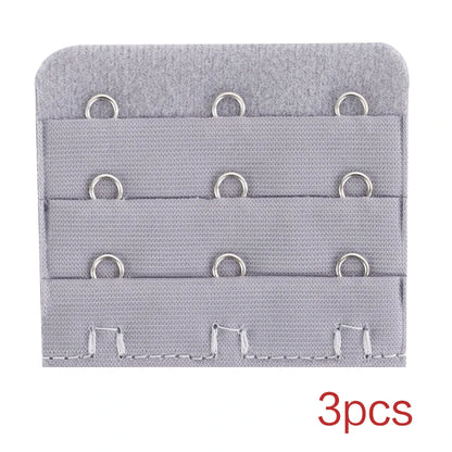 3PCS Bra Extension Lingerie Strap Extender Replacement With 2 Hooks Lengthened