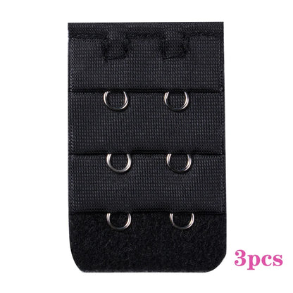 3PCS Bra Extension Lingerie Strap Extender Replacement With 2 Hooks Lengthened